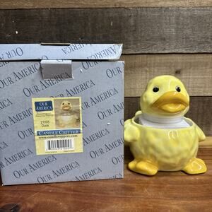 Vintage Our America Duck Candle Critter In Box Easter